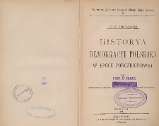 Historya demokracyi polskiej w epoce porozbiorowej