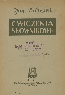 Ćwiczenia słownikowe