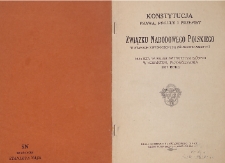 Konstytucja, prawa, reguły i przepisy Związku Narodowego Polskiego w Stanach Zjednoczonych Północnej Ameryki - przyjęta na Sejmie dwudziestym szóstym w Scranton, Pennsylvania 1931 roku