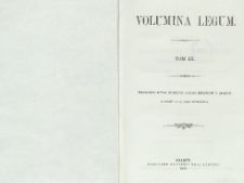 Volumina legum. T. 9