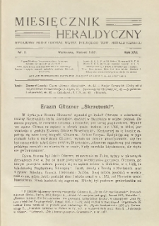Miesięcznik Heraldyczny, 1937, R. 16, nr 3