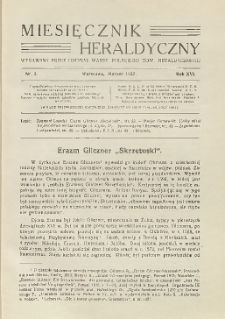 Miesięcznik Heraldyczny, 1937, R. 16, nr 3