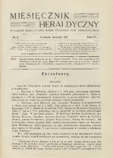 Miesięcznik Heraldyczny, 1937, R. 16, nr 4
