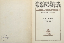 Zemsta : komedja w czterech aktach, w 190 rocznicę urodzin autora (1793-1983)