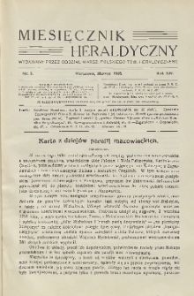 Miesięcznik Heraldyczny, 1935, R. 14, nr 3