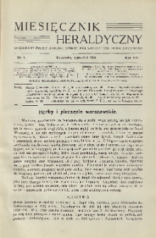 Miesięcznik Heraldyczny, 1935, R. 14, nr 4