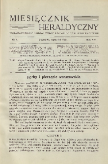 Miesięcznik Heraldyczny, 1935, R. 14, nr 4