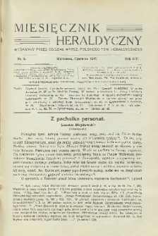 Miesięcznik Heraldyczny, 1935, R. 14, nr 6