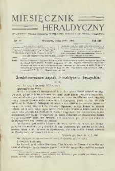 Miesięcznik Heraldyczny, 1935, R. 14, nr 10