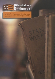 Bibliotekarz Radomski, 2016, nr 3-4