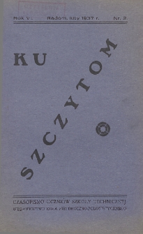 Ku Szczytom : Czasopismo uczniów Szkoły Technicznej, 1937, R. 6, nr 2
