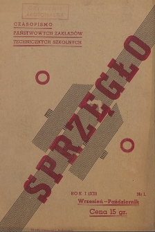 Sprzęgło : Czasopismo Państwowych Zakłądów Technicznych Szkolnych w Radomiu, 1938, R. 1, nr 1