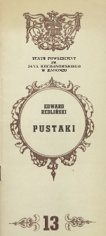 Edward Redliński „Pustaki” : tragedia biurowa w dwóch aktach (prapremiera)/ Teatr Powszechny im. Jana Kochanowskiego w Radomiu