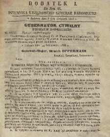 Dziennik Urzędowy Gubernii Radomskiej, 1856, nr 46, dod. 1