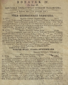 Dziennik Urzędowy Gubernii Radomskiej, 1856, nr 46, dod. 4
