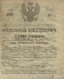 Dziennik Urzędowy Gubernii Radomskiej, 1856, nr 48