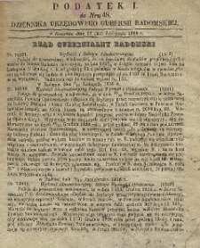 Dziennik Urzędowy Gubernii Radomskiej, 1856, nr 48, dod. 1