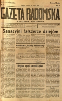 Gazeta Radomska : Tygodnik Narodowy, 1935, R. 2, nr 12