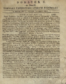 Dziennik Urzędowy Gubernii Radomskiej, 1856, nr 49, dod. 2