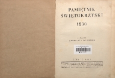 Pamiętnik świętokrzyski 1930