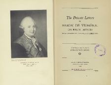 The private letters of Baron de Vioménil on Polish affairs, with a letter on the siege of Yorktown