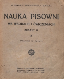 Nauka pisowni we wzorach i ćwiczeniach. Z. 2 B