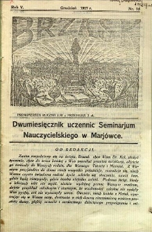 Brzask: Dwumiesięcznik uczennic Seminarium Nauczycielskiego w Mariówce, 1927, R. 5, nr 15