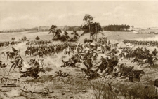 [Bitwa pod Racławicami : Utarczka kawalerii narodowej z Kozakami, którym spieszy na pomoc szwadron dragonów smoleńskich.]