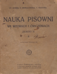 Nauka pisowni we wzorach i ćwiczeniach : Zeszyt 2 : B