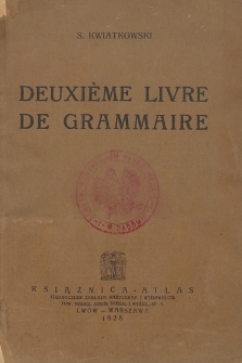 Deuxième livre de grammaire : avec 48 exercices pratiques