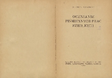 Ocenianie piśmiennych prac szkolnych