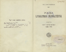 Polska literatura współczesna. Cz. 1, Kult zbiorowości : 1860-1890