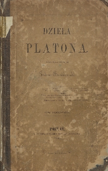 Dzieła Platona. T. 1