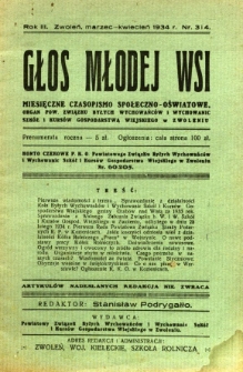 Głos Młodej Wsi, 1934, R. 3, nr 3/4