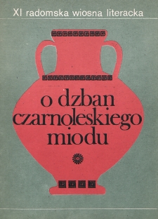 O Dzban Czarnoleskiego Miodu : Utwory nagrodzone i wyróżnione w Konkursie Jednego Wiersza