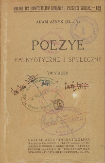 Poezye patryotyczne i społeczne : (wybór)