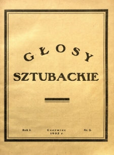 Głosy Sztubackie, 1935, R. 1, nr 2