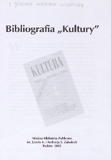 Bibliografia "Kultury"