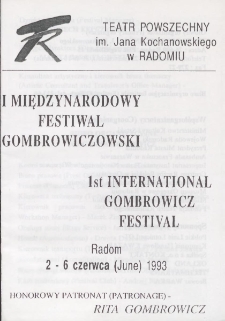 I Międzynarodowy Festiwal Gombrowiczowski
