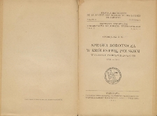 Sprawa robotnicza w Królestwie Polskiem w okresie paskiewiczowskim 1831-1855