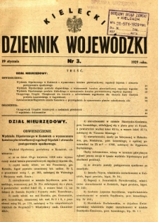Kielecki Dziennik Wojewódzki, 1929, nr 3
