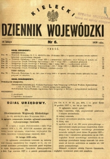 Kielecki Dziennik Wojewódzki, 1929, nr 6