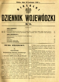 Kielecki Dziennik Wojewódzki, 1929, nr 14