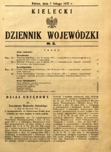 Kielecki Dziennik Wojewódzki, 1937, nr 2