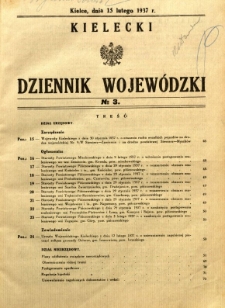 Kielecki Dziennik Wojewódzki, 1937, nr 3