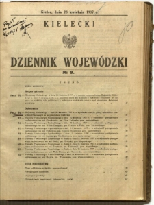 Kielecki Dziennik Wojewódzki, 1937, nr 9