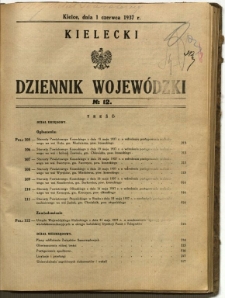 Kielecki Dziennik Wojewódzki, 1937, nr 12