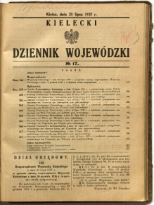 Kielecki Dziennik Wojewódzki, 1937, nr 17