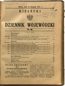Kielecki Dziennik Wojewódzki, 1937, nr 18