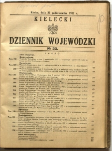 Kielecki Dziennik Wojewódzki, 1937, nr 23